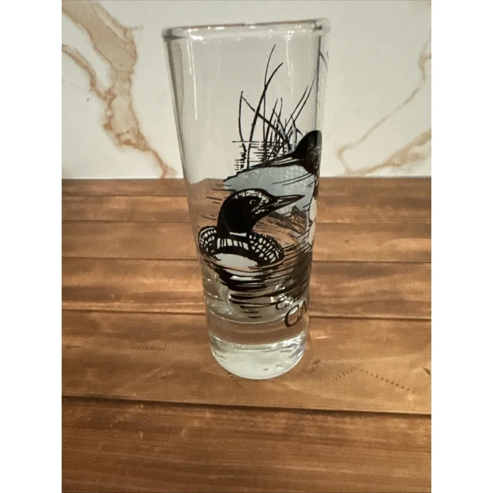 Vintage Canada Goose Glass Tumbler Canadian Geese 4 Inch